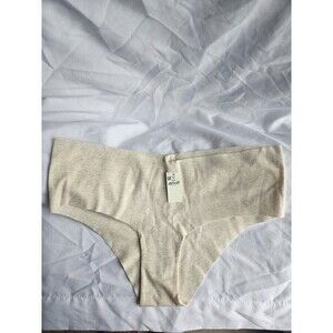 NWT, Aerie Superchill No Show Cotton Cheeky Underwear, Cream  XL